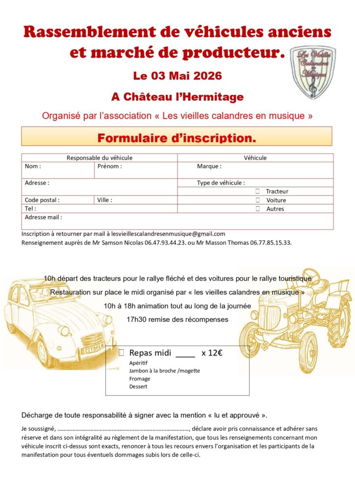 Bulletin inscription