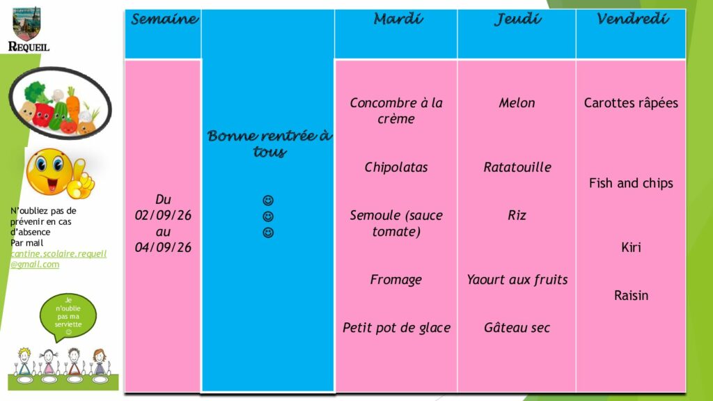 Menu du 02.09.26 au 04.09.26